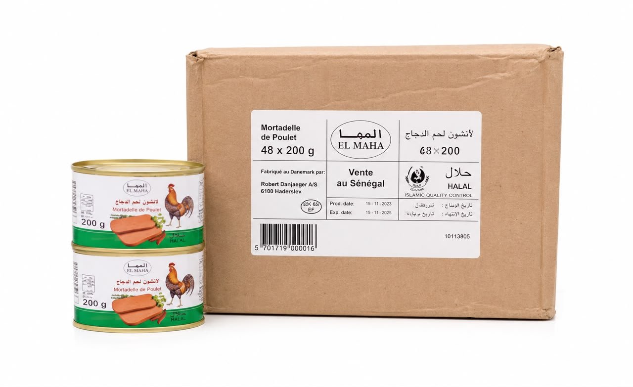 El Maha Chicken Canned meat 48pcs 200g